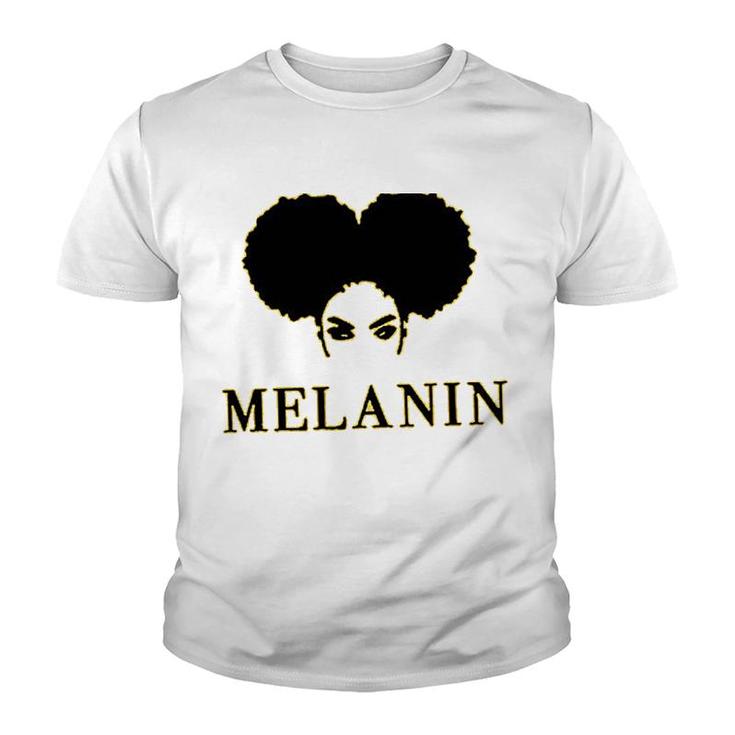 Melanin Graphic Afro Woman Black History Youth T-shirt