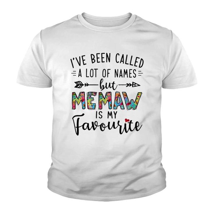 Memaw Is My Favourite Name Youth T-shirt