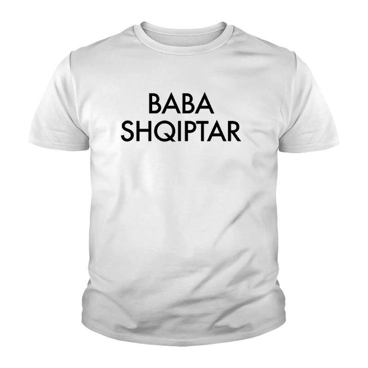 Mens Baba Shqiptar Albanian Dad Albania Youth T-shirt