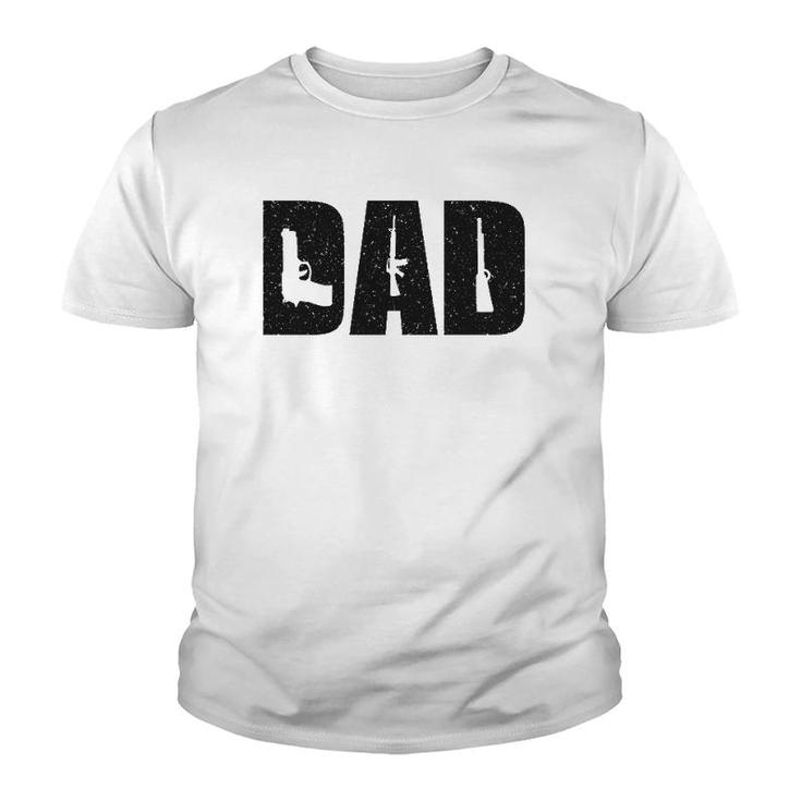 Mens Dad And Guns Collection Vintage Father's Day Youth T-shirt