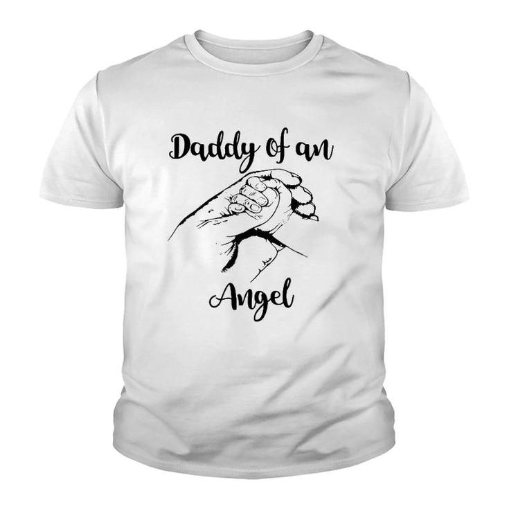 Mens Daddy Of An Angel Pregnancy Loss Miscarriage Gift For Dads Youth T-shirt