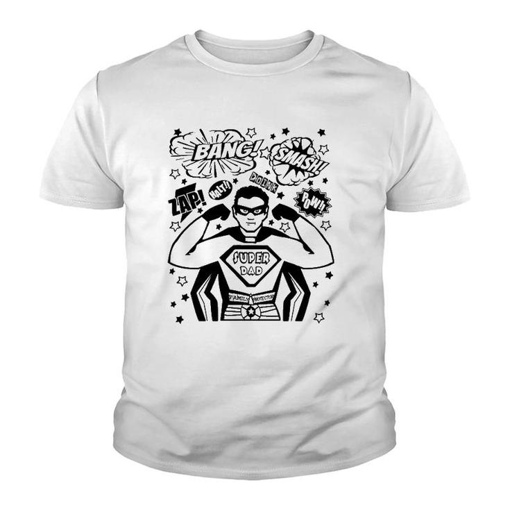 Mens Gifts For Dad Daddy Superhero Superdad Super Dad Father's Youth T-shirt