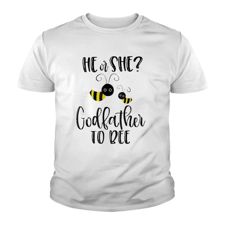 Mens Godfather  What Will It Bee Gender Reveal He Or She Tee Youth T-shirt
