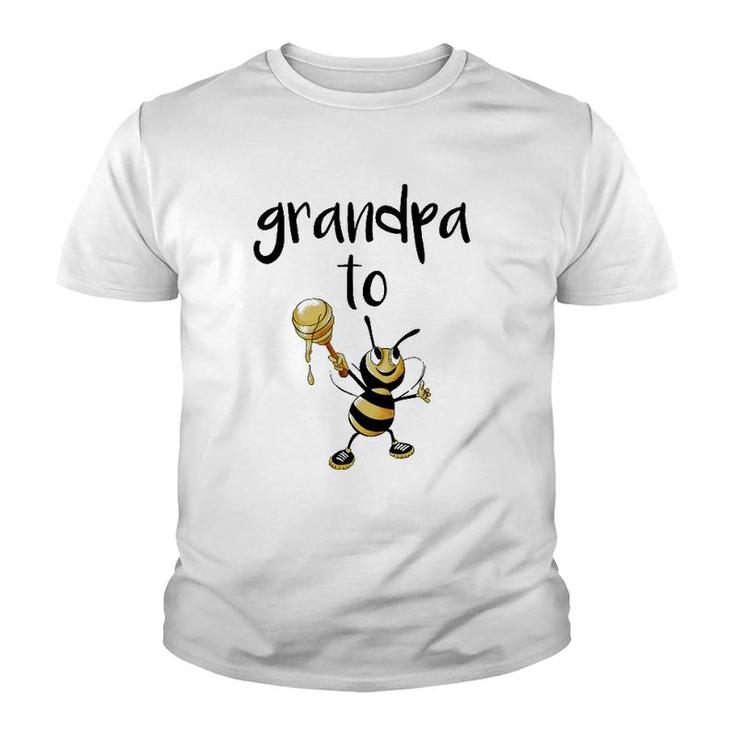 Mens Grandad To Be Grandpa To Bee Baby Announcement Gift Youth T-shirt