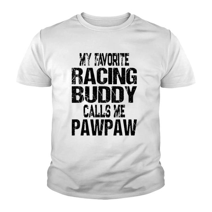 Mens Mens Racing Quote Retro Pawpaw Grandpa Race Fan Youth T-shirt