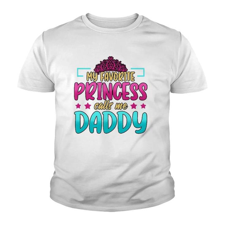 Mens My Favorite Princess Calls Me Daddy Birthday Daughter  Youth T-shirt