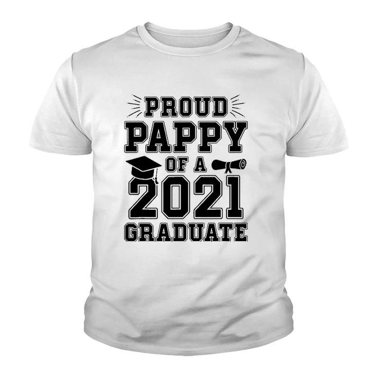 Mens Proud Pappy Of A 2021 Graduate School Graduation Grandpa Youth T-shirt