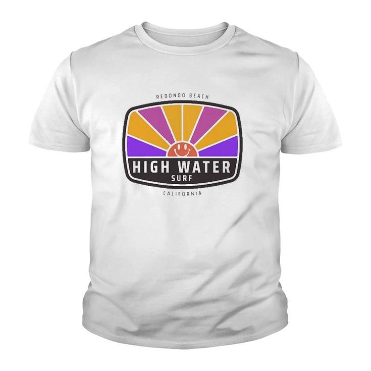 Mens Surfing California - Sunny - Mens Surfer - High Water Surf Youth T-shirt