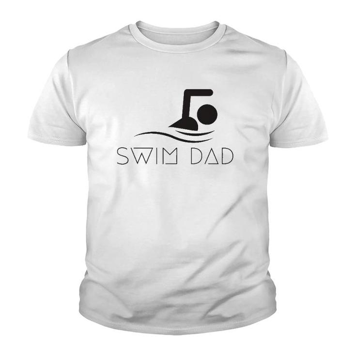 Mens Swim Dad Inspirational Funny Swimming Quote Youth T-shirt