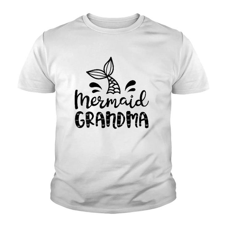 Mermaid Grandma Funny Grandmother Family Matching Birthday Youth T-shirt