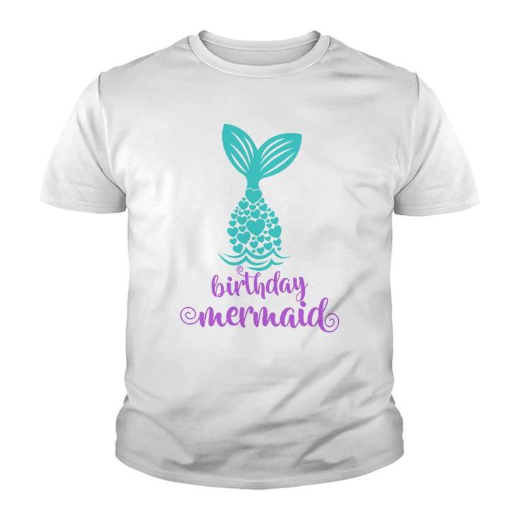 Mermaid Matching Family Birthday Mermaid Ocean Youth T-shirt