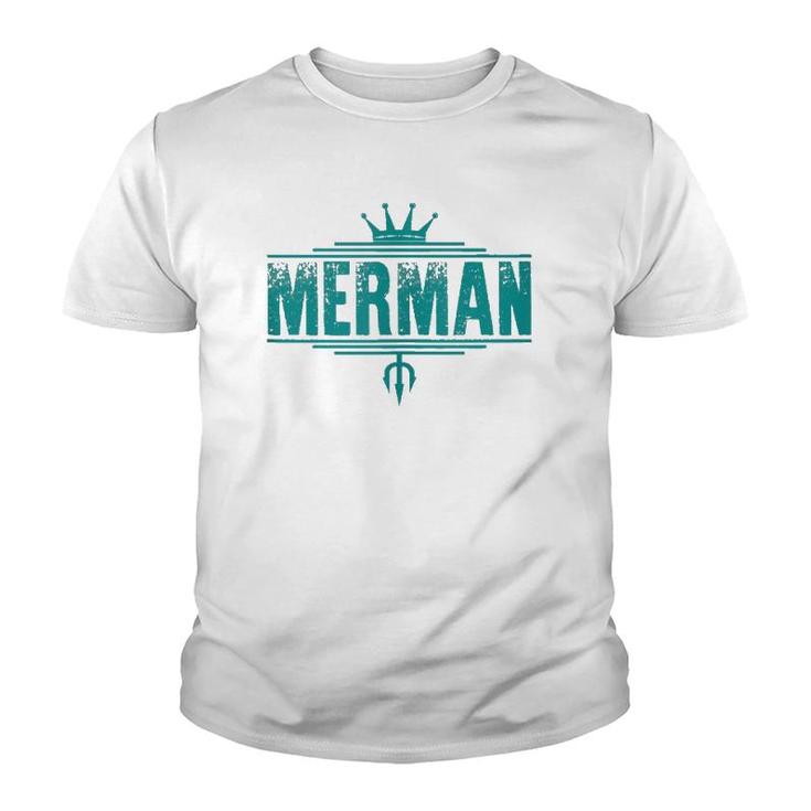 Merman - Easy Men's Halloween Costume - Mermaid  Youth T-shirt