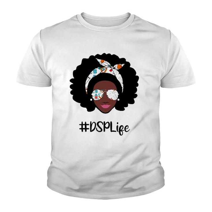 Messy Bun Dsp Life Nurse Black History Month Thank You Youth T-shirt