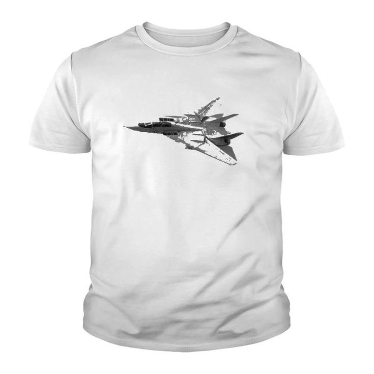 Military's Jet Fighters Aircraft Plane F14 Tomcat Youth T-shirt