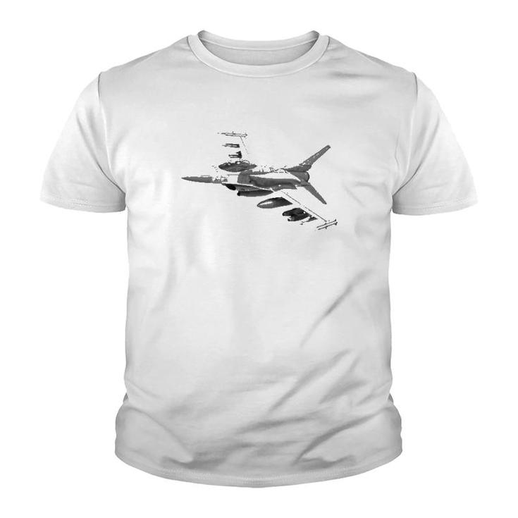 Military's Jet Fighters Aircraft Plane F16 Fighting Falcon Youth T-shirt