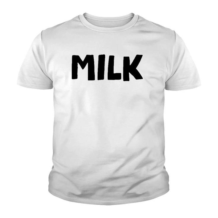 Milk And Cookies Couples Matching Halloween Easy Costume Youth T-shirt