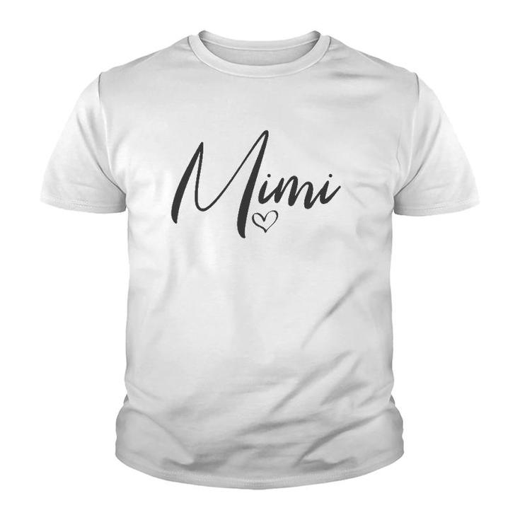 Mimi Heart For Grandma Women Christmas Mother's Day Youth T-shirt