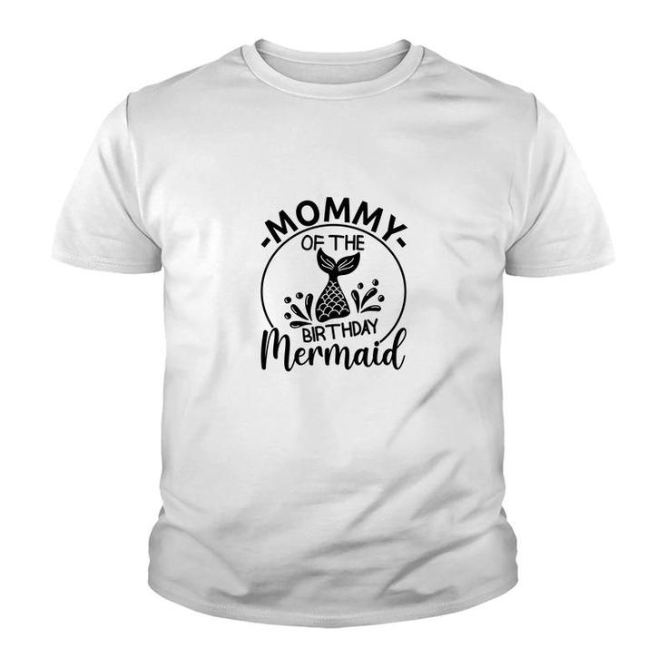 Mommy Of The Birthday Mermaid Matching Family Circle Youth T-shirt