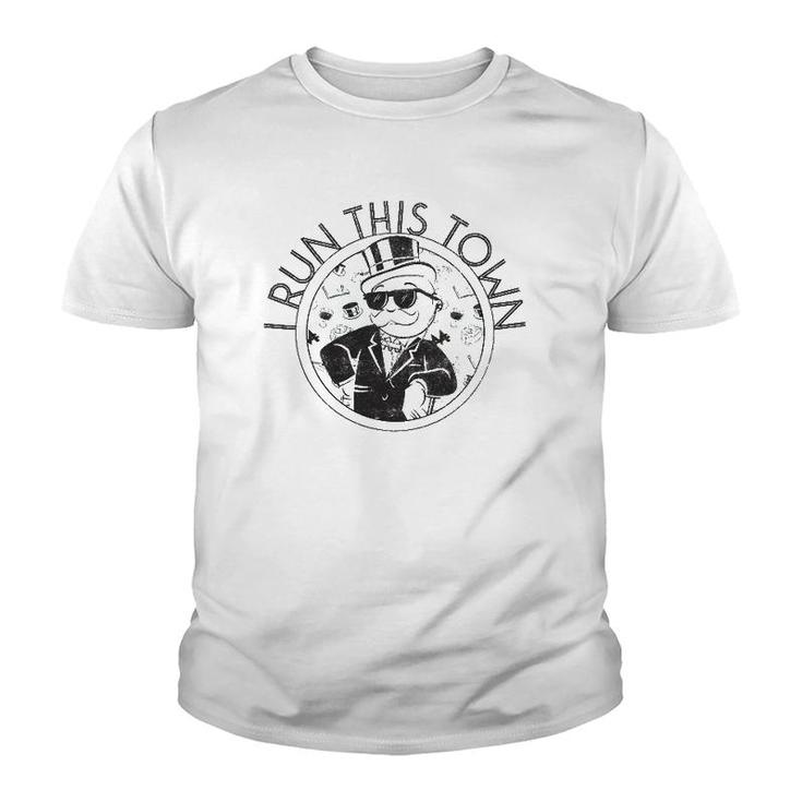 Monopoly I Run This Town Youth T-shirt