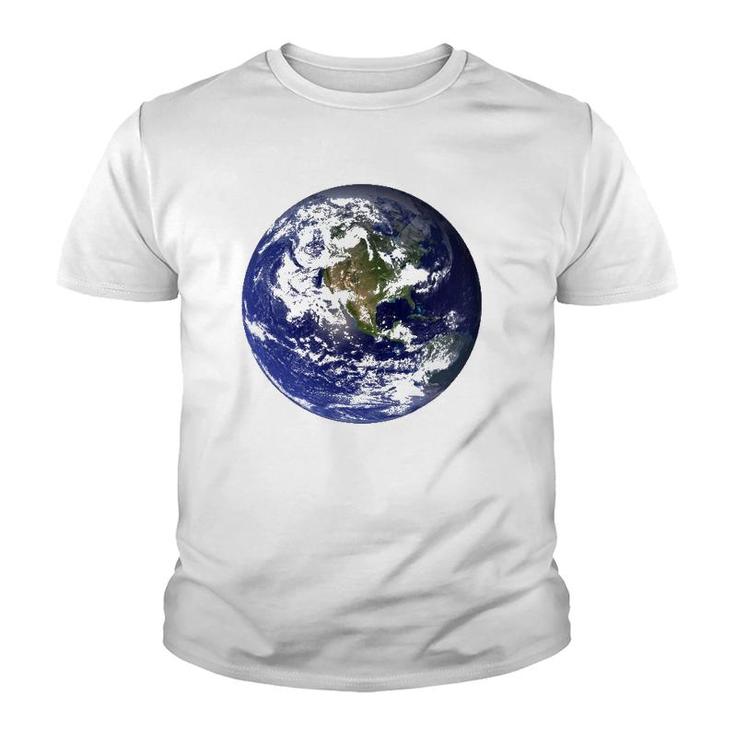 Mother Earth As Seen From Space Youth T-shirt