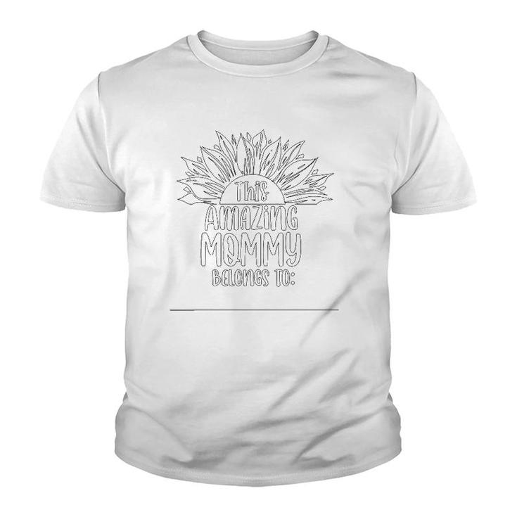 Mother's Day Craft Gift From Kid To Mommy Coloring Craft Youth T-shirt