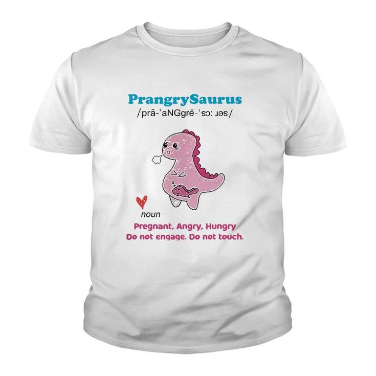 Mother's Day Pregnant Mom Prangrysaurus Pregnancy Surprise Youth T-shirt