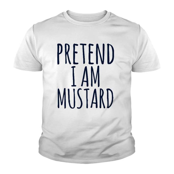 Mustard Ketchup Lazy Easy Funny Halloween Costume Matching Youth T-shirt