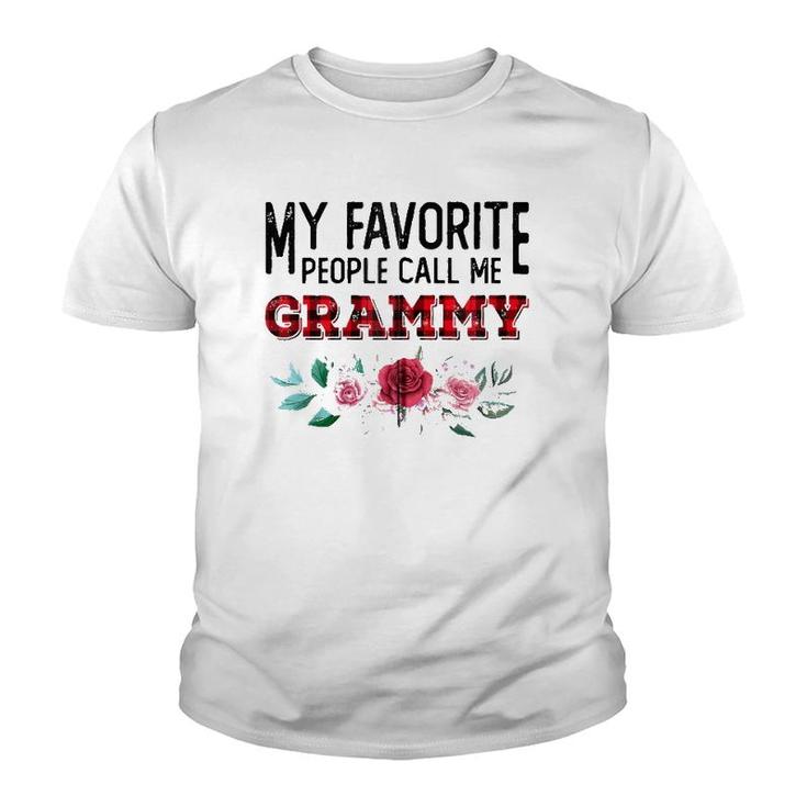 My Favorite People Call Me Grammy Mother's Day Zip Youth T-shirt