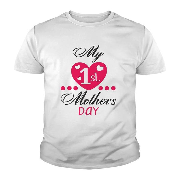 My First Mother's Day Funny Gift Idea For 1St Mom Youth T-shirt
