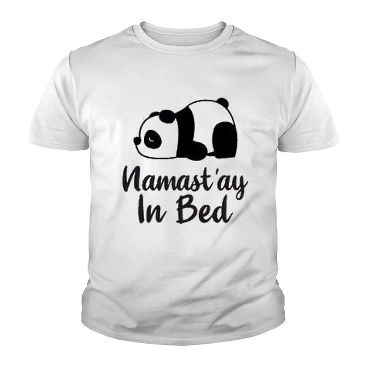 Namast'ay In Bed Lazy Panda Youth T-shirt