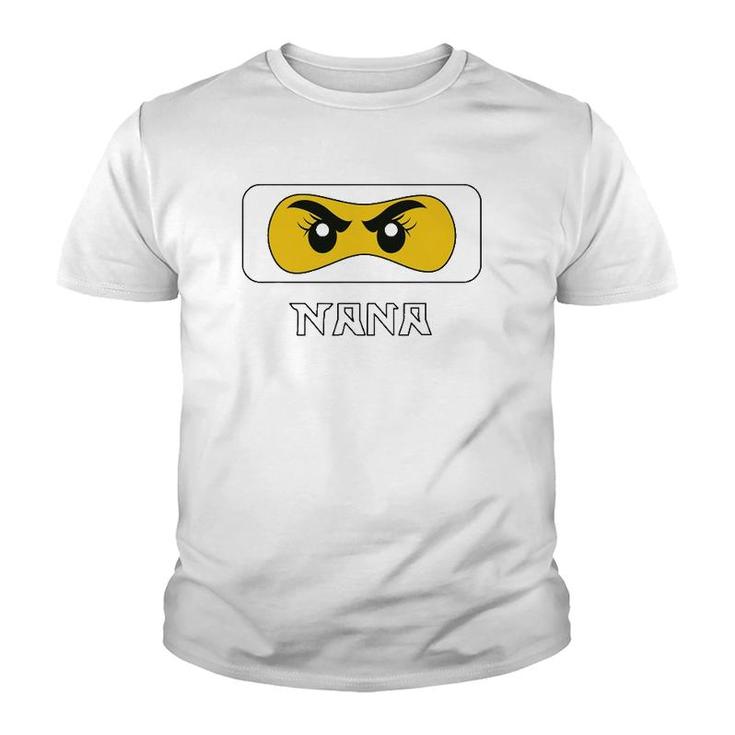 Nana Ninja Face Family Grandma Matching  Youth T-shirt