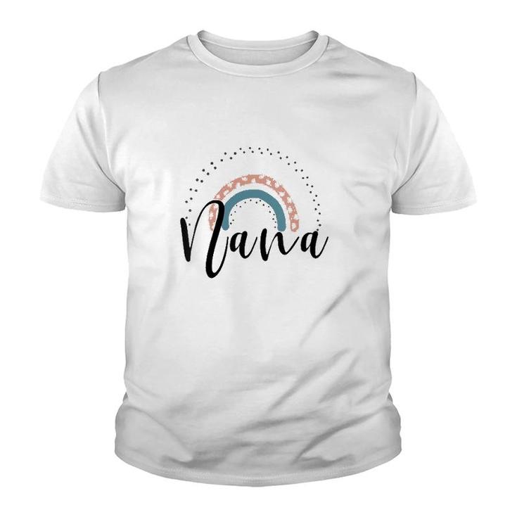 Nana Rainbow For Women Grandma Christmas Mother's Day Youth T-shirt