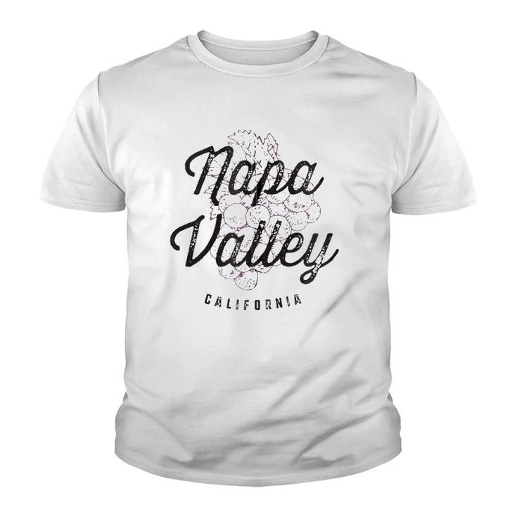 Napa Valley California Wine Country Vintage Tee Zip Youth T-shirt