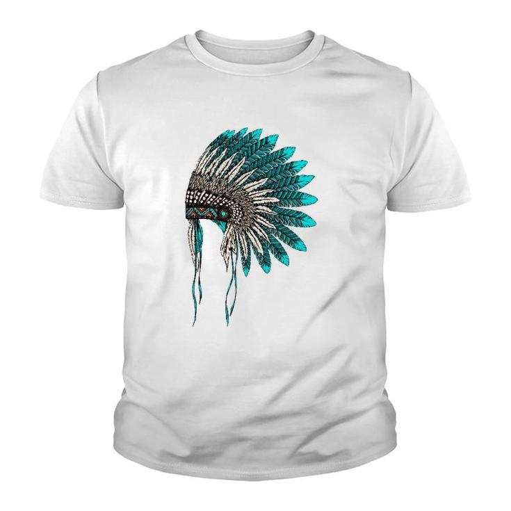 Native American Indian Headdress Costume Jewelry Decor Youth T-shirt
