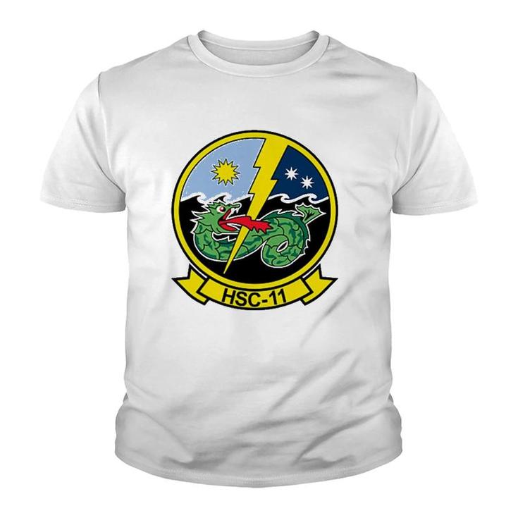 Navy Helicopter Sea Combat Squadron Hsc 11 Dragonslayers Youth T-shirt