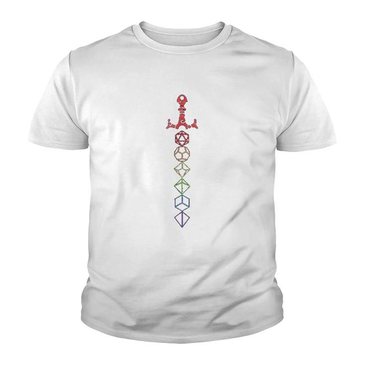 Nerdy Dice Set Collector Lgbt Pride Youth T-shirt