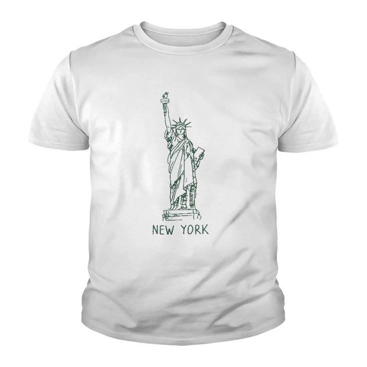 New York City Statue Of Liberty 4Th Of July Usa Youth T-shirt