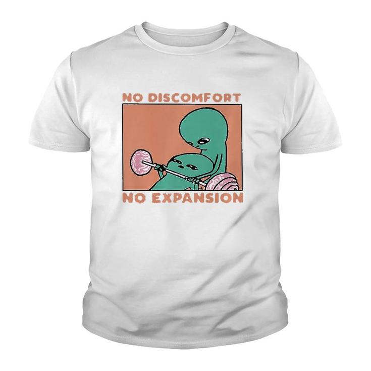 No Discomfort No Expansion Funny Training  Youth T-shirt