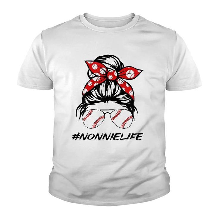 Nonnie Life Softball Baseball Love Nonnielife Mother's Day Youth T-shirt