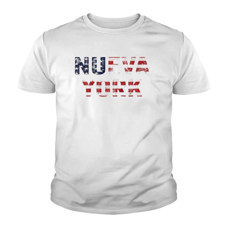 Nueva York Us Flag Spanish New York  Youth T-shirt
