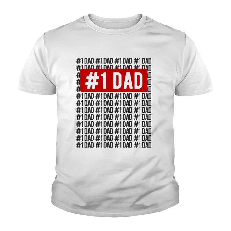 Number One Dad Apparel Number 1 Dad Youth T-shirt