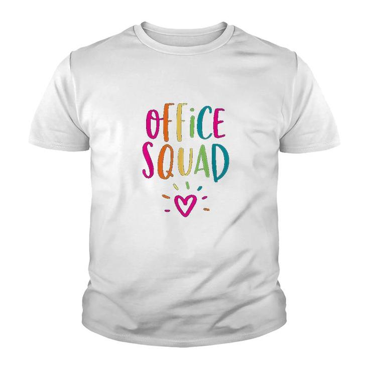 Office Squad Administrative Assistant Gift School Secretary Youth T-shirt
