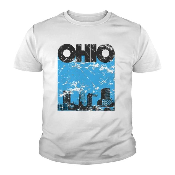 Ohio  Vintage 70S Style Skyline Youth T-shirt