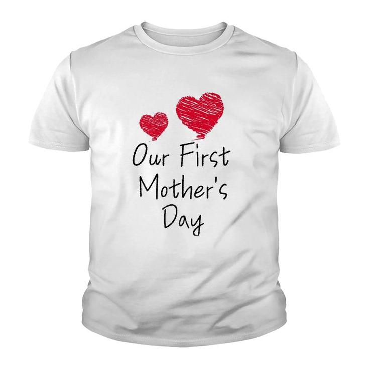 Our First Mother's Day  Mom And Baby Cool Youth T-shirt