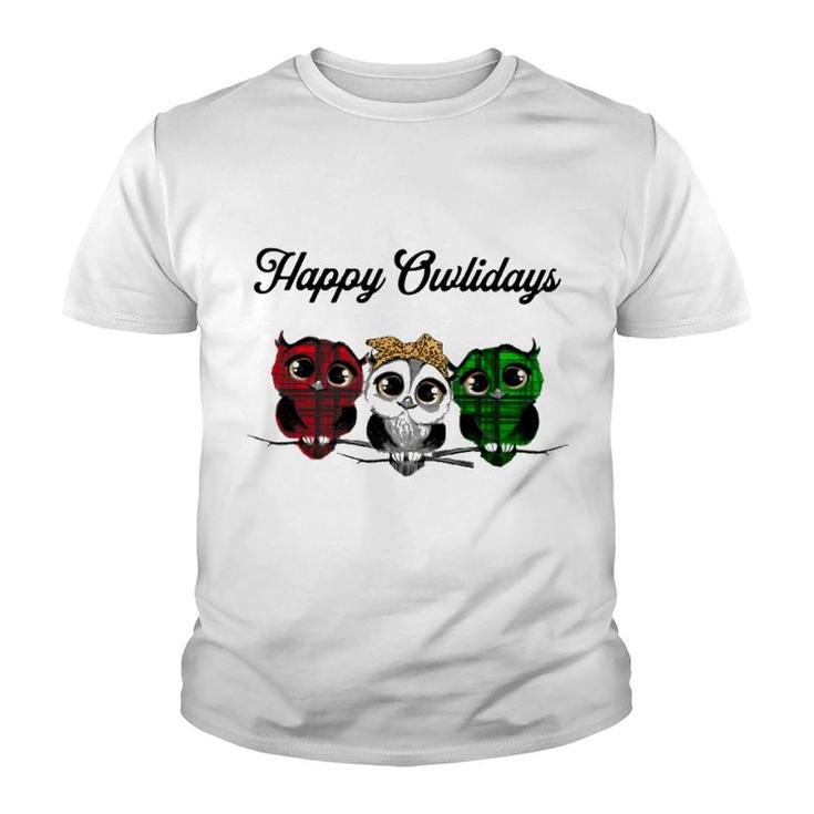 Owl Lover Happy Owliday Youth T-shirt