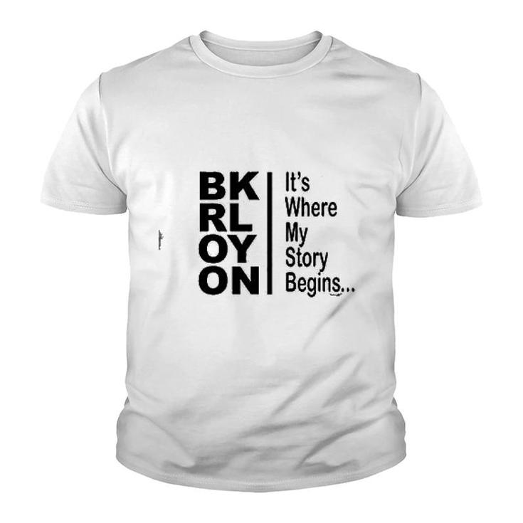 Owndis Brooklyn Its Where My Story Begins Youth T-shirt