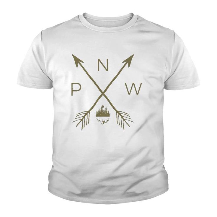 Pacific Northwest Mountain Cool Pnw Pacific Northwest Youth T-shirt