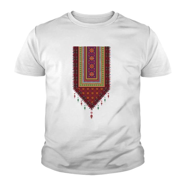 Palestine Tatreez Palestinian Designs Gift Youth T-shirt