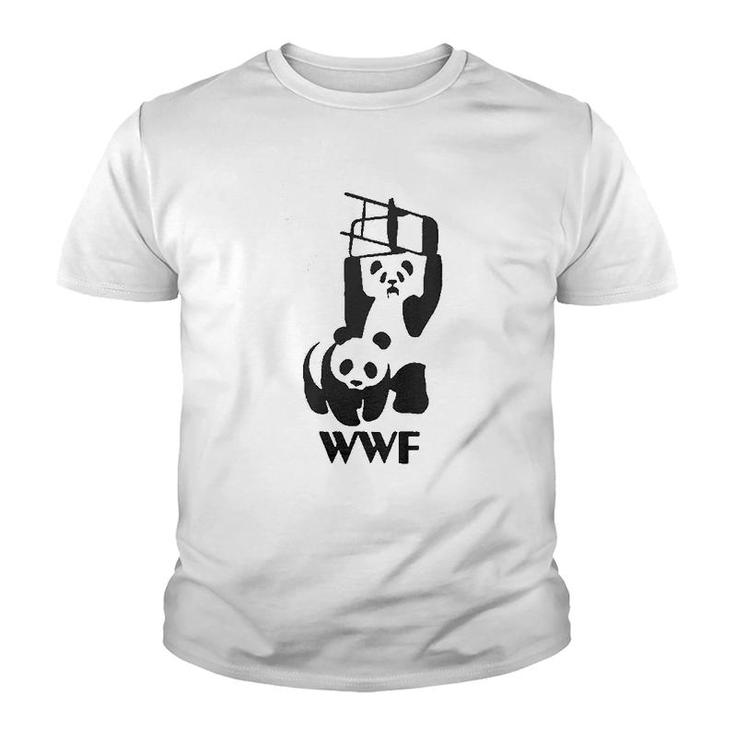 Panda Bear Wrestling Funny Panda Youth T-shirt