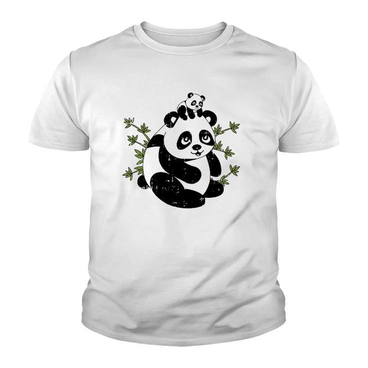 Papa Bear Panda Dad Baby Daddy Tee Cute Father's Day Gift Youth T-shirt